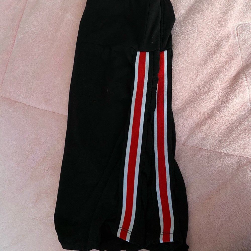 Stripe biker shorts